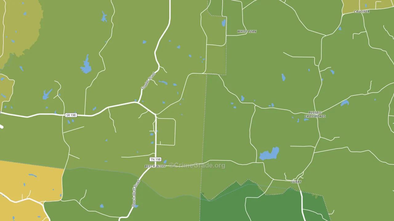 Dollar, TN Map of Vehicle Theft Rates