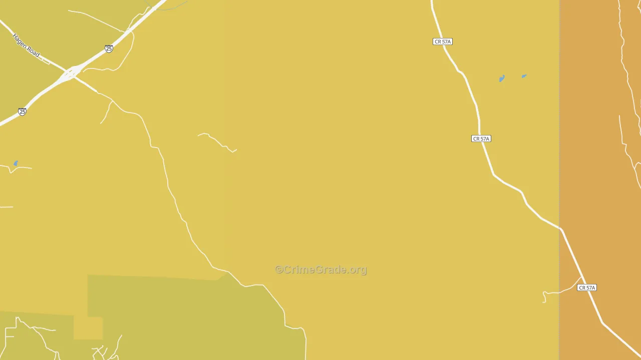 Domingo, NM Map of Vehicle Theft Rates