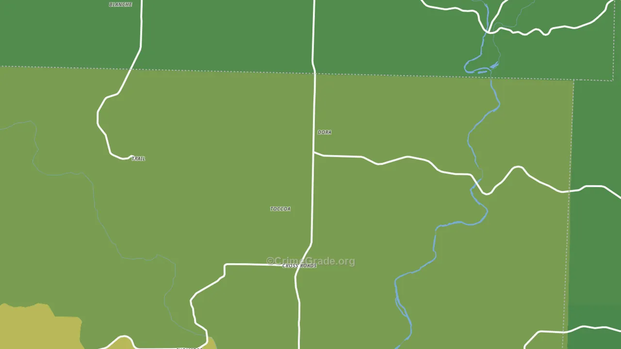 Dora, MO Map of Vehicle Theft Rates