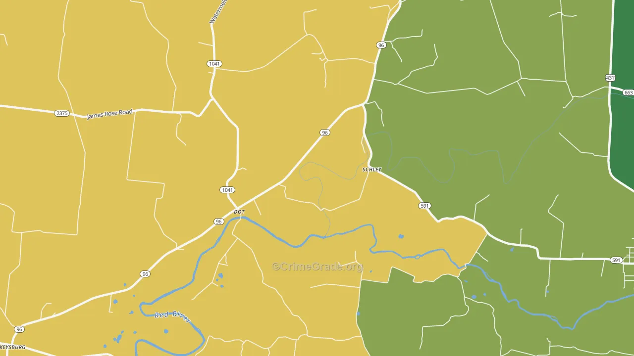 Dot, KY Map of Vehicle Theft Rates