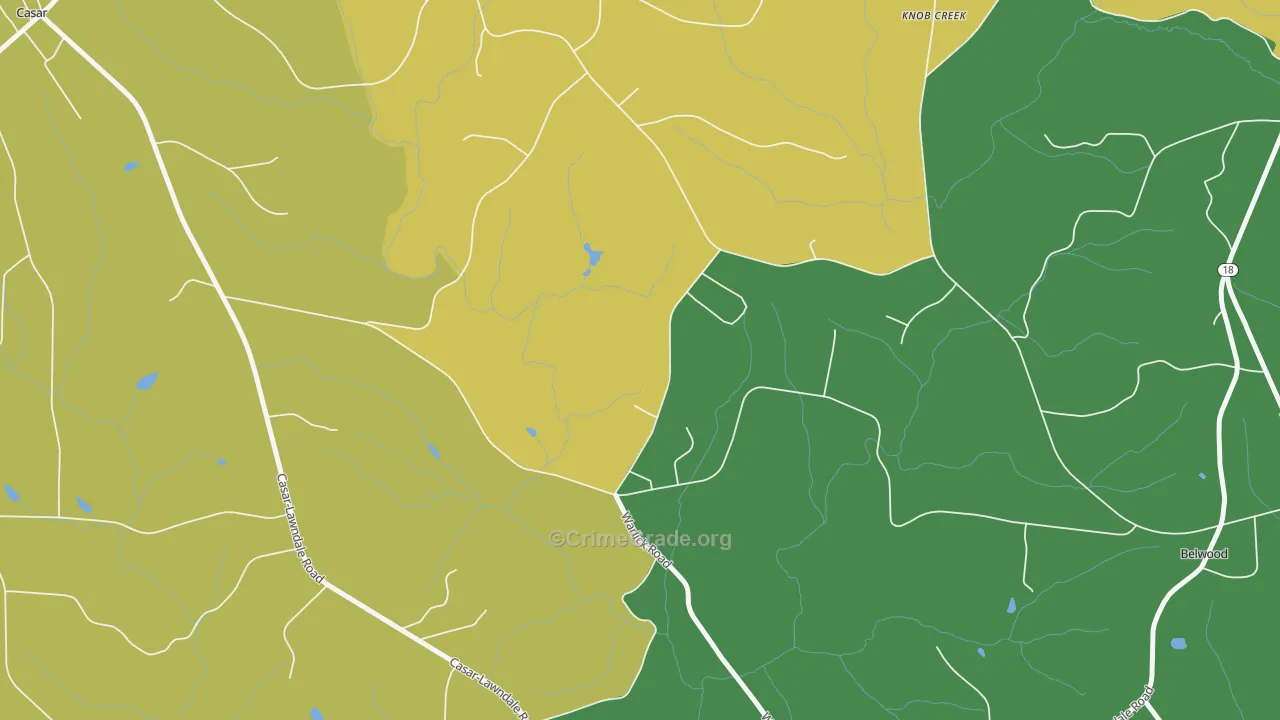 Double Shoals, NC Map of Vehicle Theft Rates