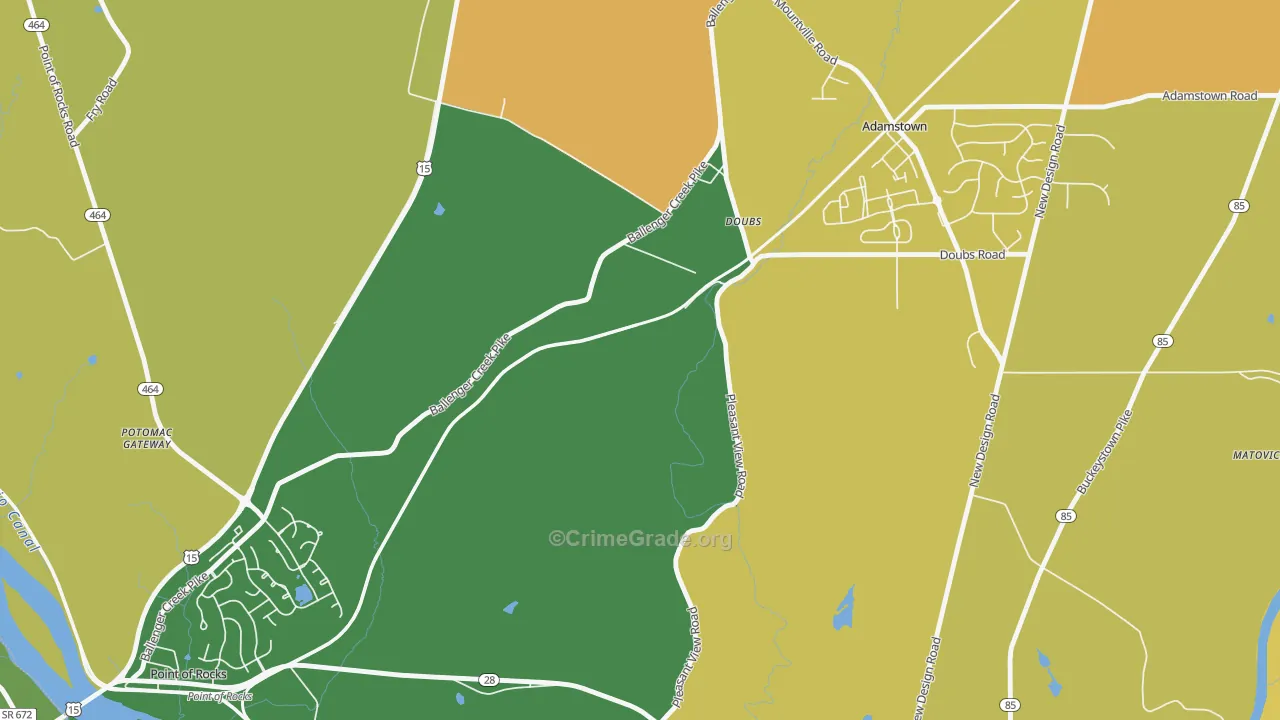 Doubs, MD Map of Vehicle Theft Rates