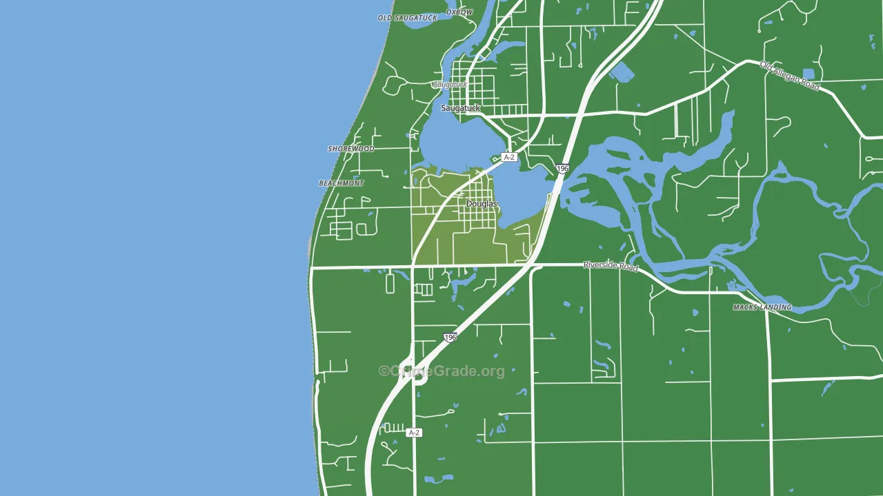 Douglas, MI Map of Vehicle Theft Rates