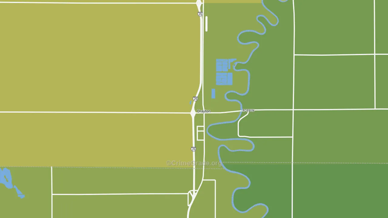 Drayton, ND Map of Vehicle Theft Rates