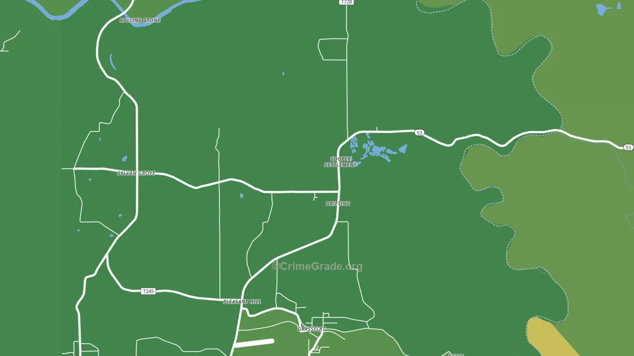 Drifting, PA Map of Vehicle Theft Rates