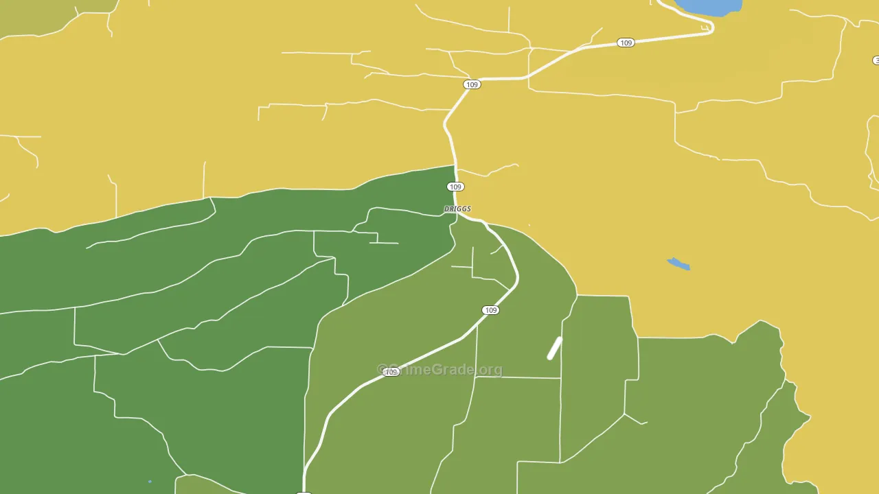 Driggs, AR Map of Vehicle Theft Rates