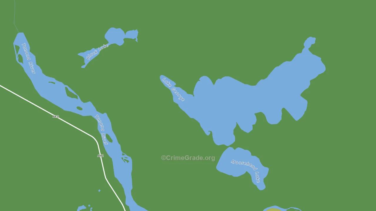 Dry Creek, AK Map of Vehicle Theft Rates