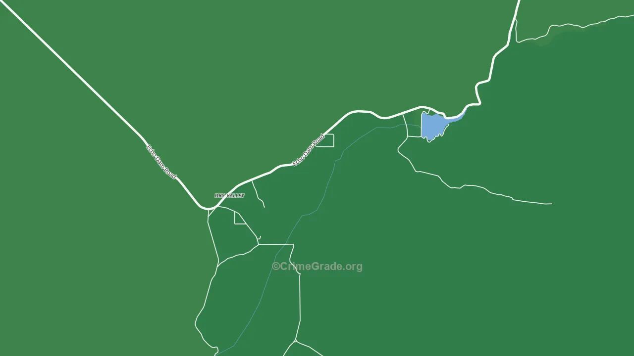 Dry Valley, NV Map of Vehicle Theft Rates