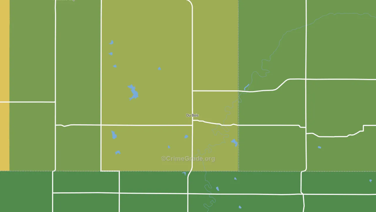 Du Bois, NE Map of Vehicle Theft Rates