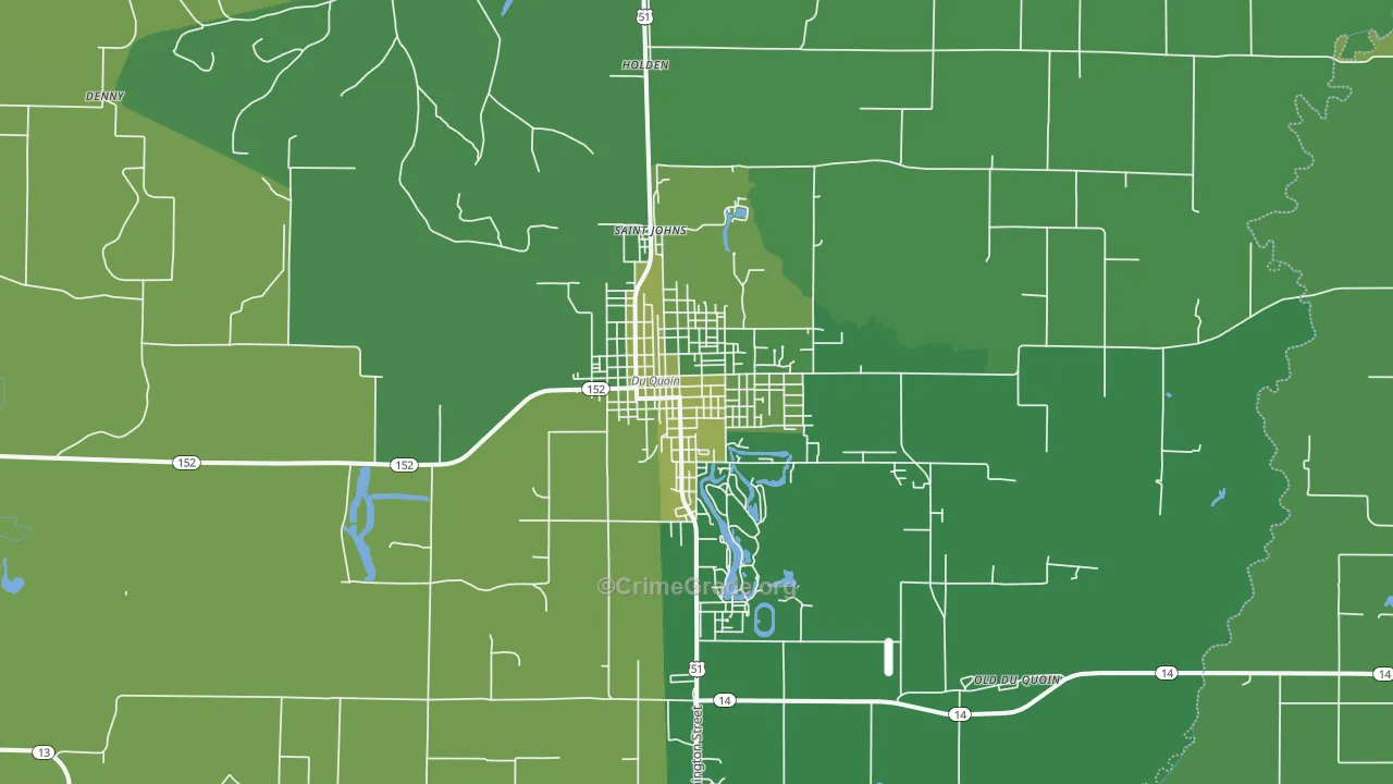 Du Quoin, IL Map of Vehicle Theft Rates