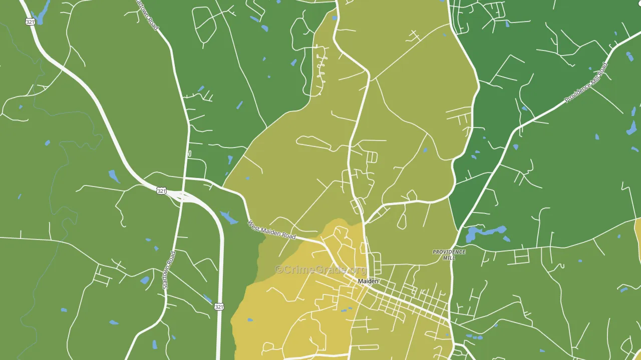 Duan, NC Map of Vehicle Theft Rates