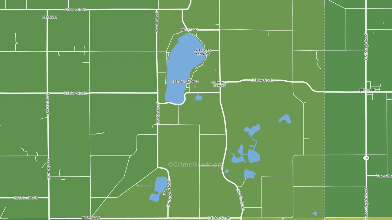 Duck Lake, MI Map of Vehicle Theft Rates