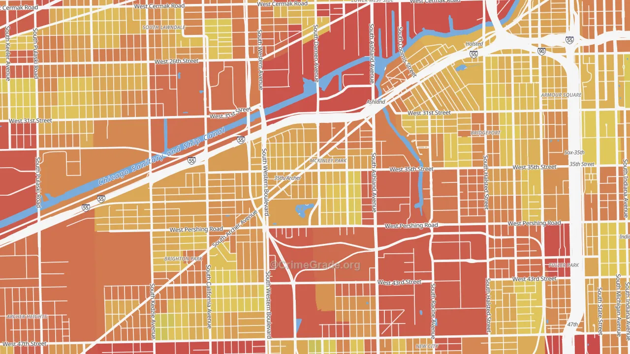 Ducktown, Chicago, IL Map of Vehicle Theft Rates