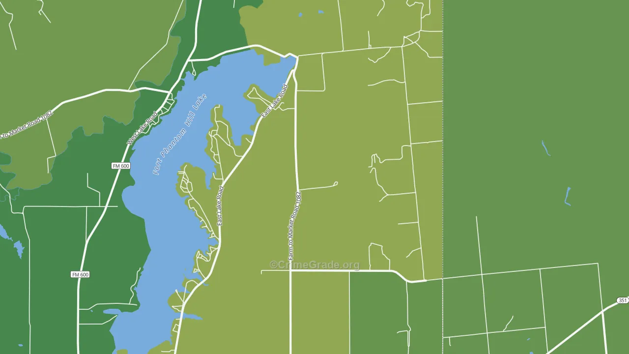 Dudley, TX Map of Vehicle Theft Rates