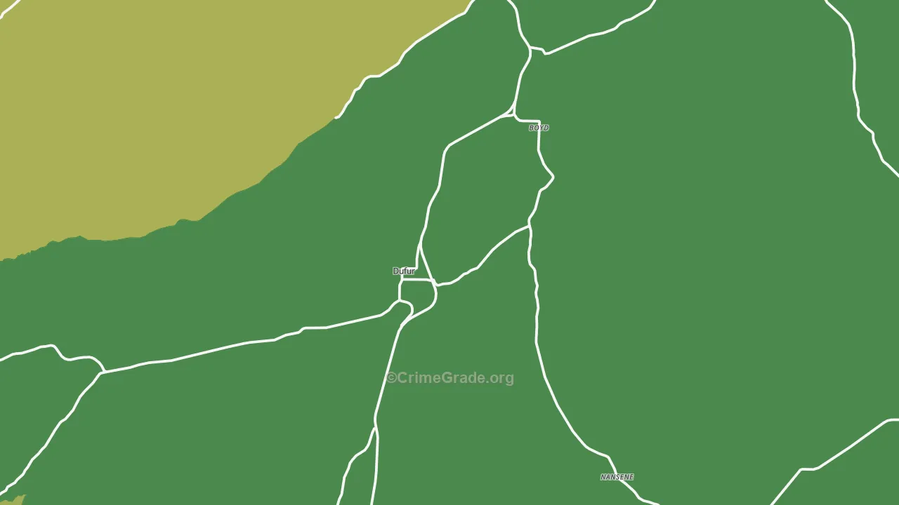 Dufur, OR Map of Vehicle Theft Rates