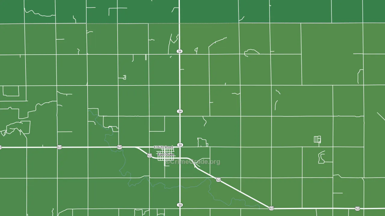 Duke, OK Map of Vehicle Theft Rates