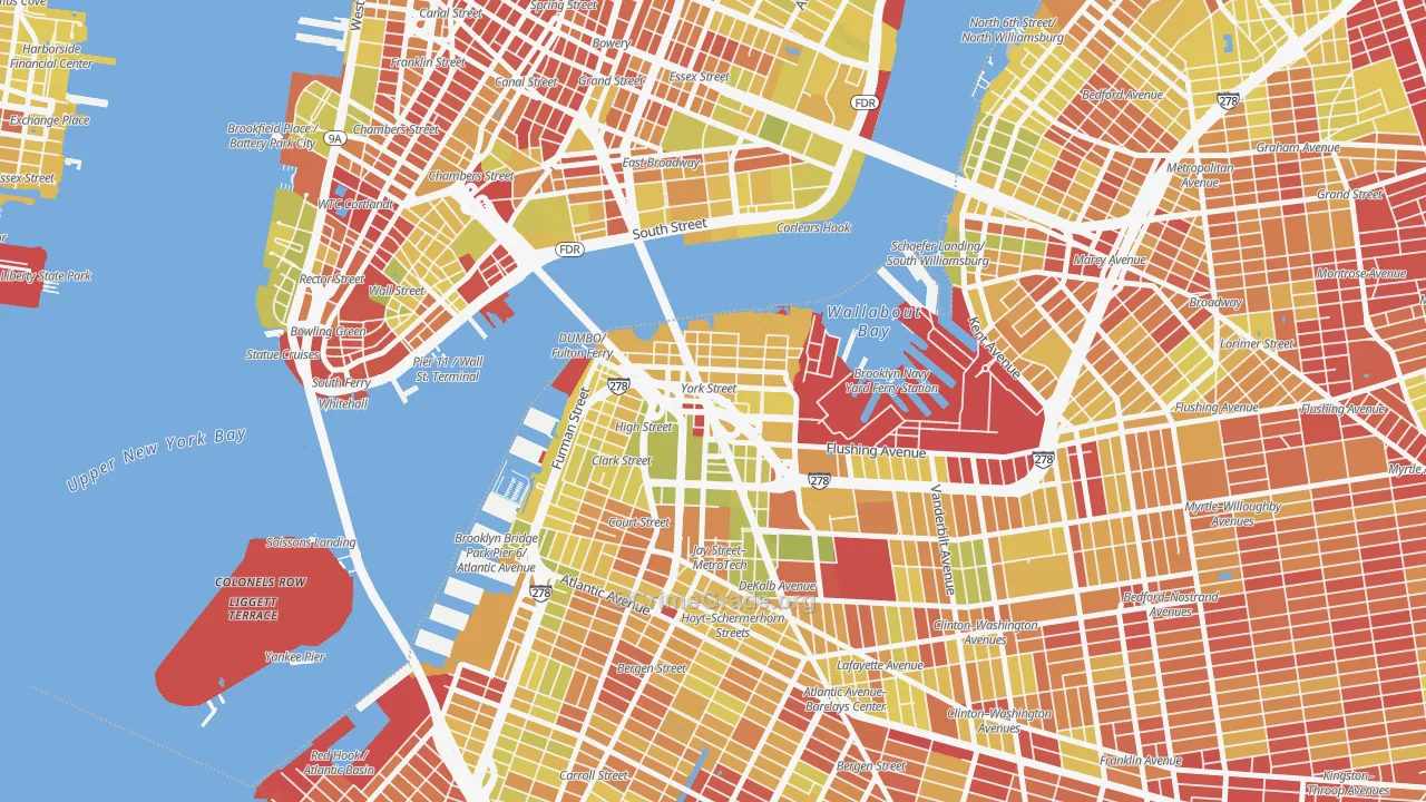 Dumbo, Brooklyn, NY Map of Vehicle Theft Rates