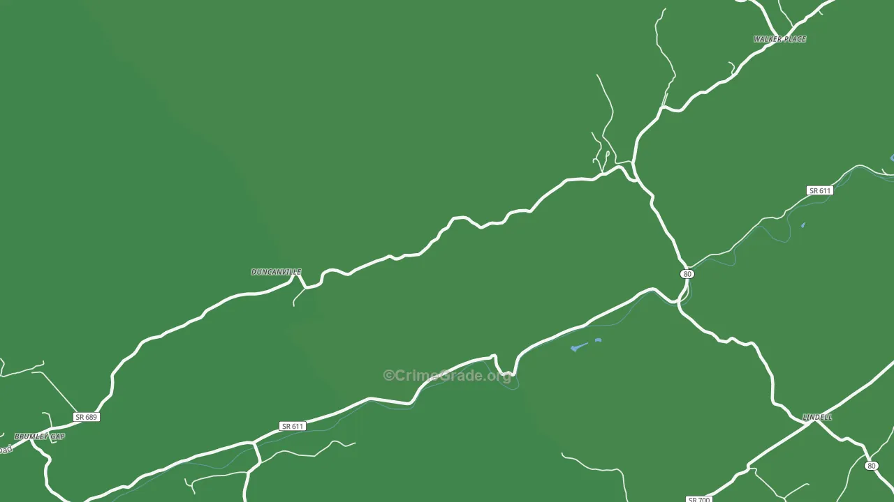 Duncanville, VA Map of Vehicle Theft Rates