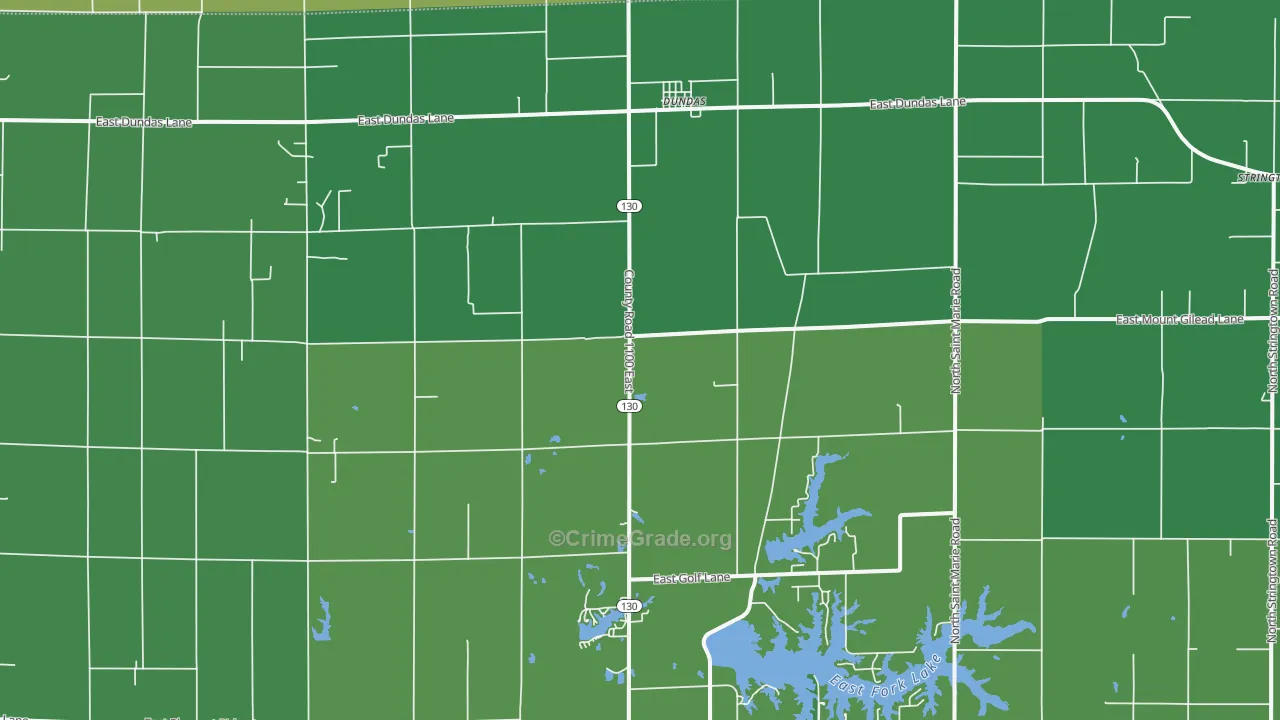 Dundas, IL Map of Vehicle Theft Rates