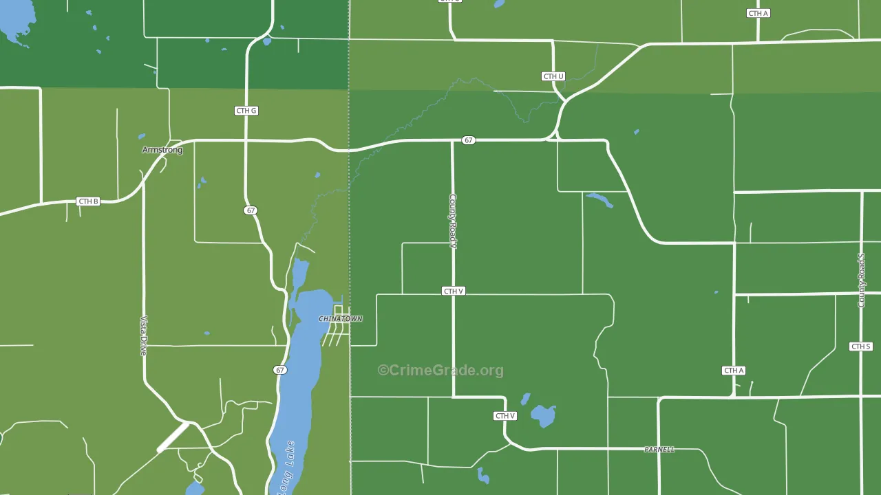 Dundee, WI Map of Vehicle Theft Rates