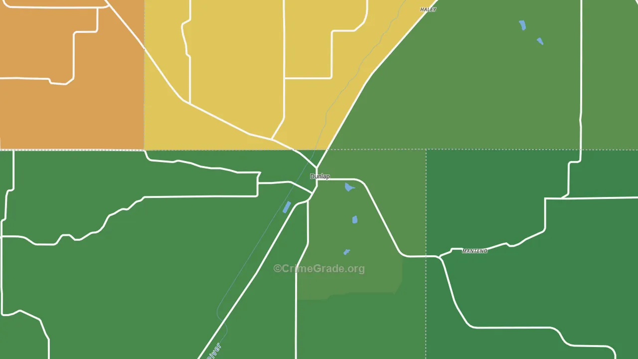 Dunlap, IA Map of Vehicle Theft Rates