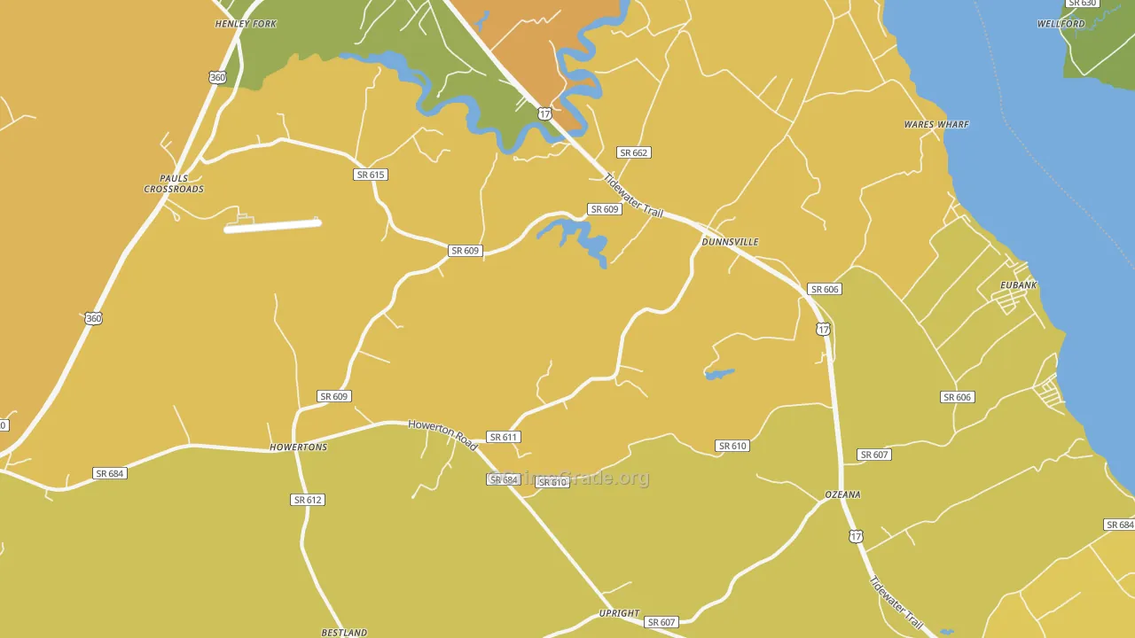 Dunnsville, VA Map of Vehicle Theft Rates