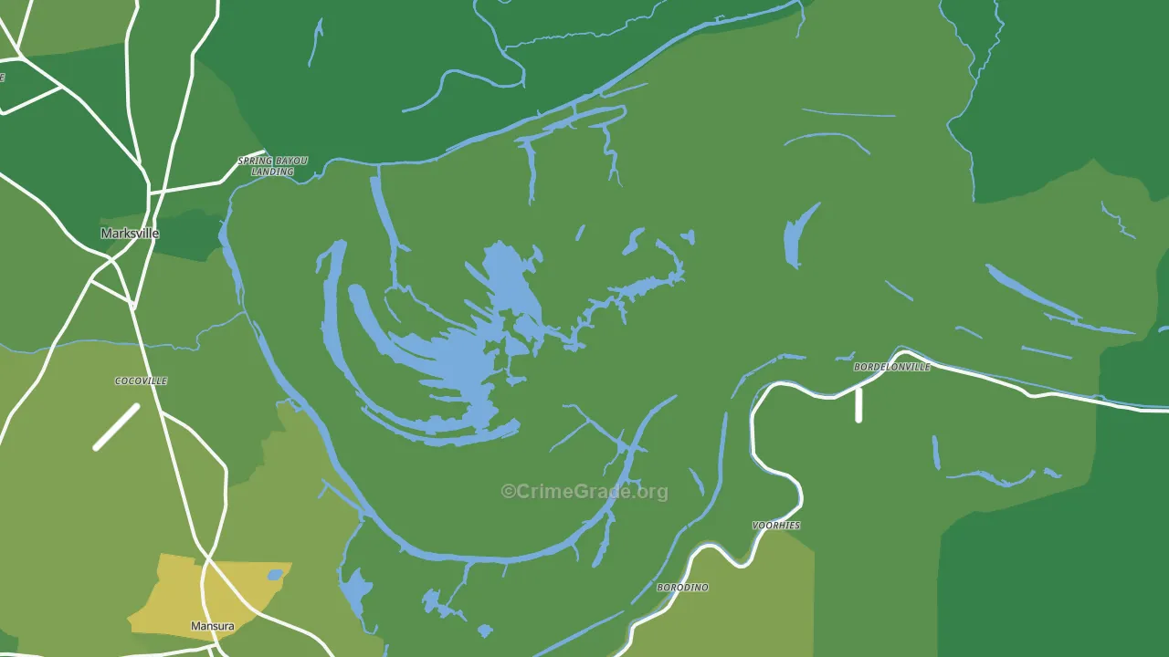 Dupont, LA Map of Vehicle Theft Rates