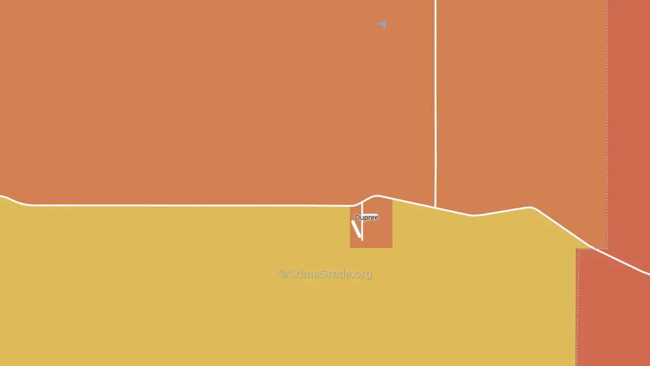 Dupree, SD Map of Vehicle Theft Rates