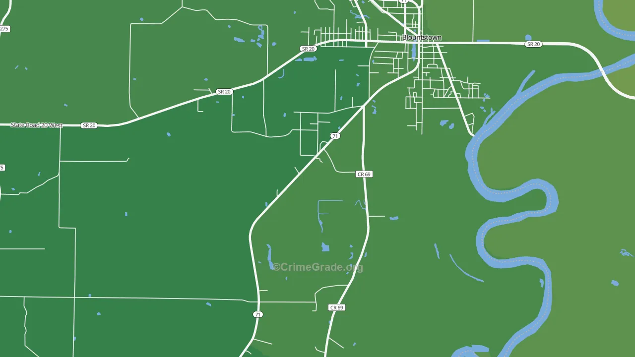 Durham, FL Map of Vehicle Theft Rates