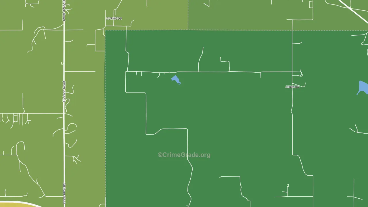Durwood, OK Map of Vehicle Theft Rates