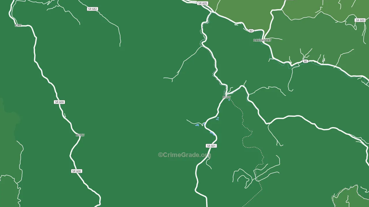 Duty, VA Map of Vehicle Theft Rates