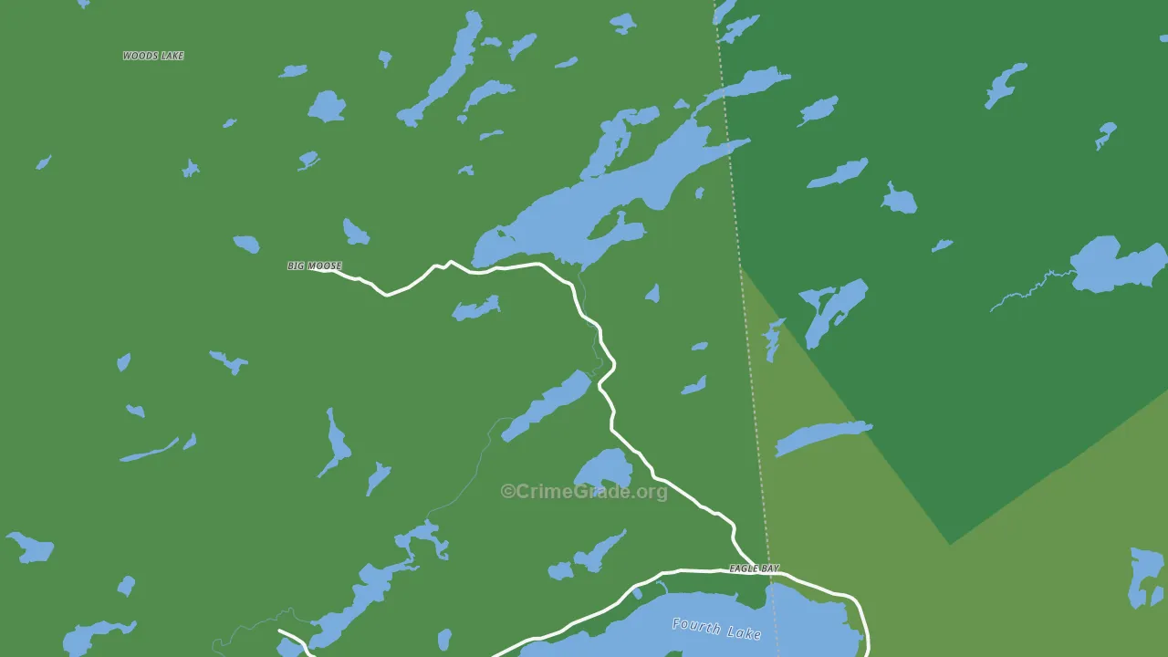 Eagle Bay, NY Map of Vehicle Theft Rates