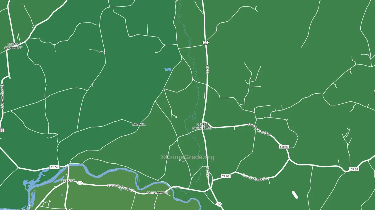 Eagle Bridge, NY Map of Vehicle Theft Rates