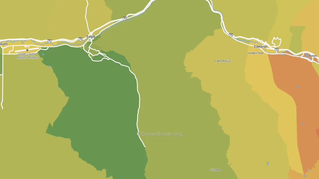 Eagle County, CO Map of Vehicle Theft Rates