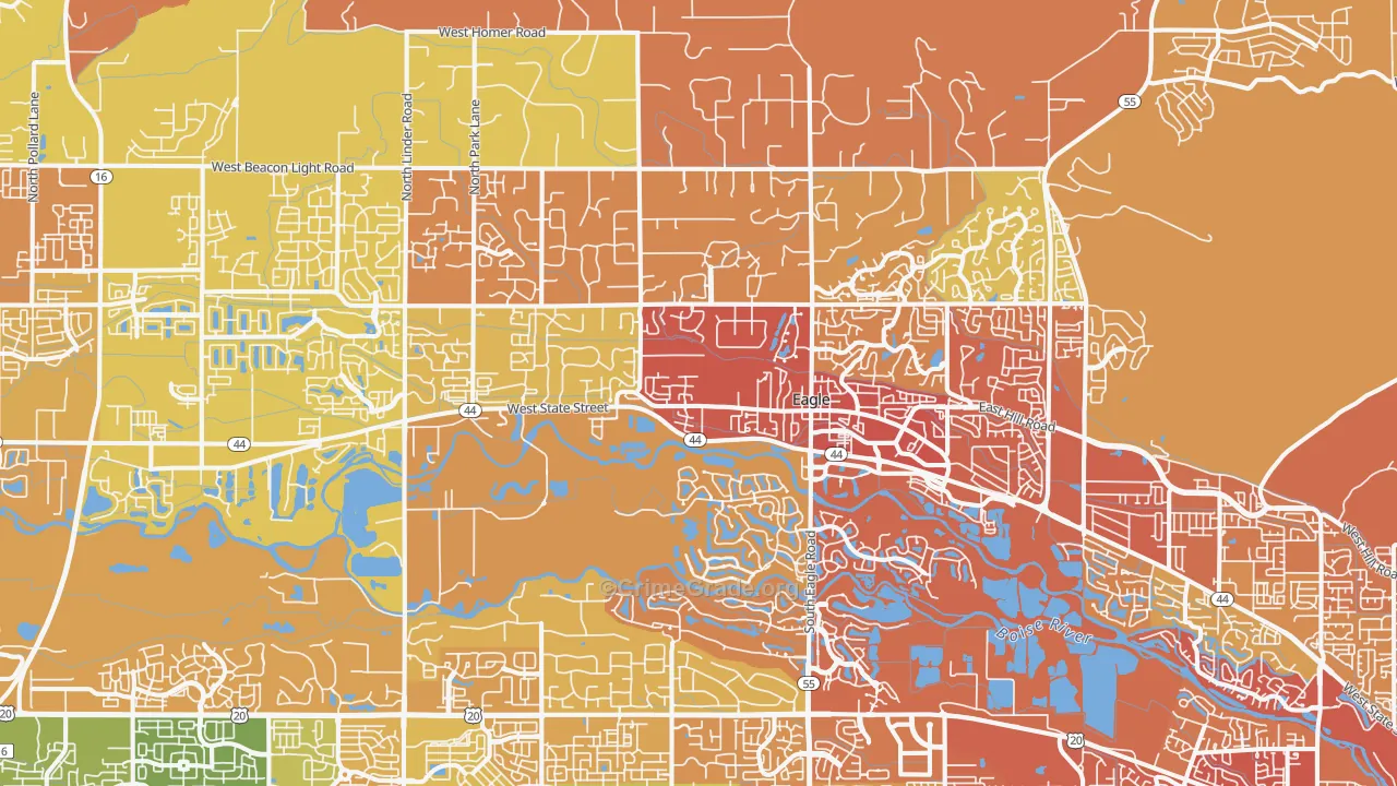 Eagle, ID Map of Vehicle Theft Rates