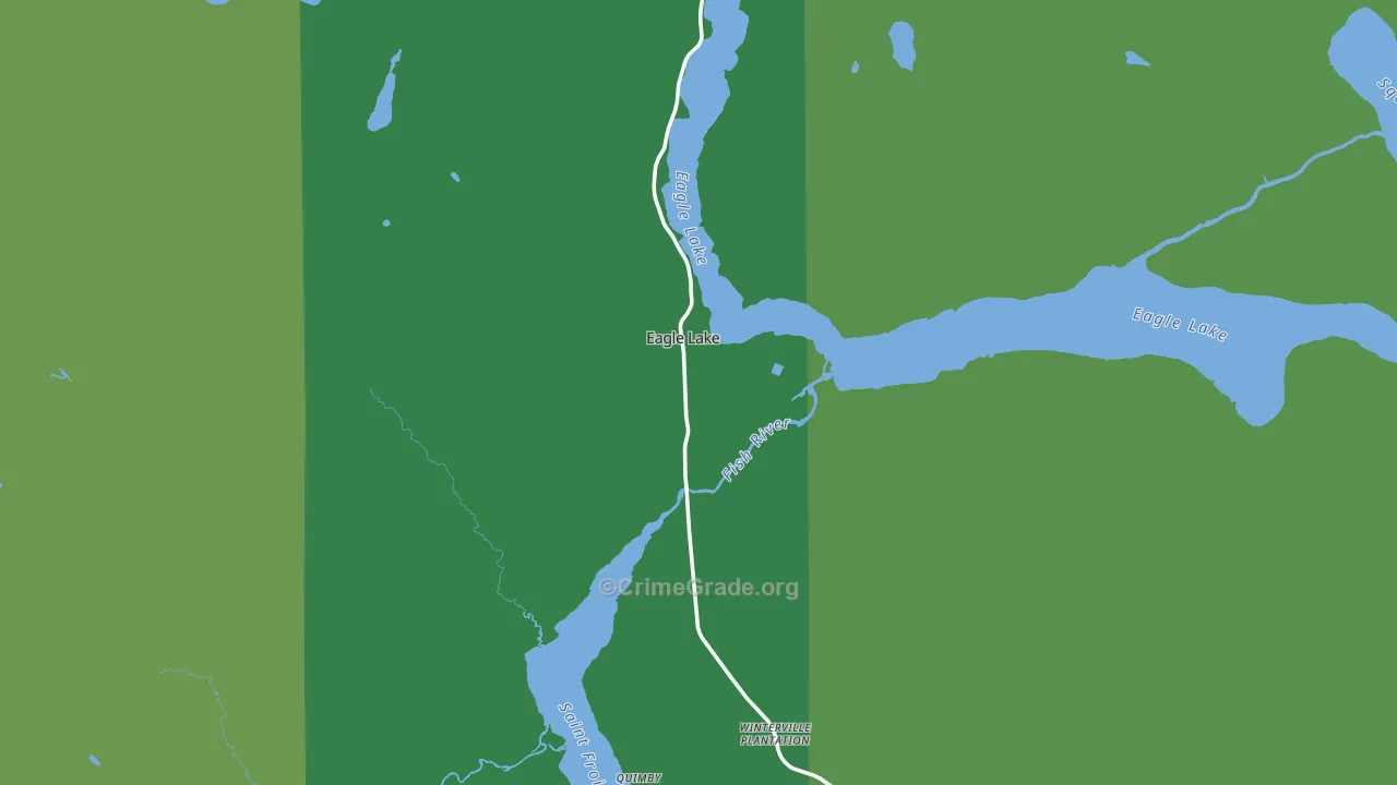 Eagle Lake, ME Map of Vehicle Theft Rates
