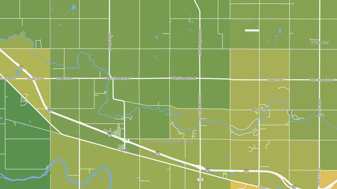 Eagle, MI Map of Vehicle Theft Rates