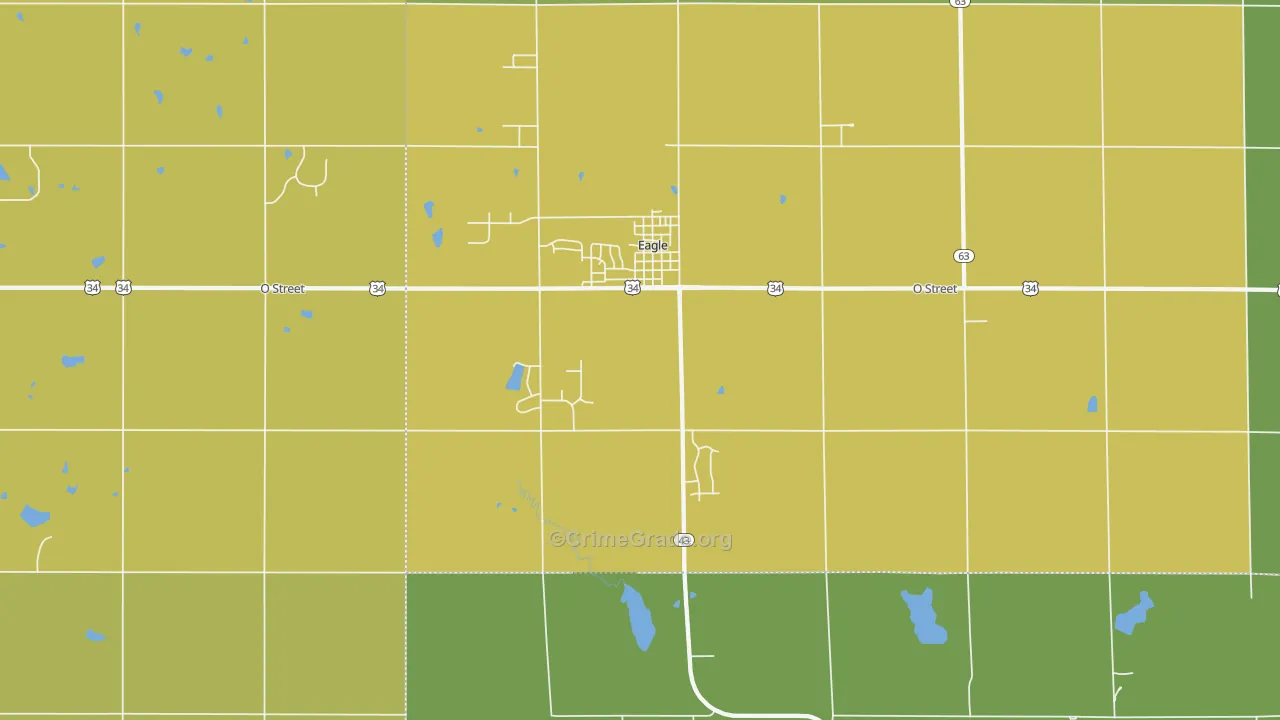 Eagle, NE Map of Vehicle Theft Rates