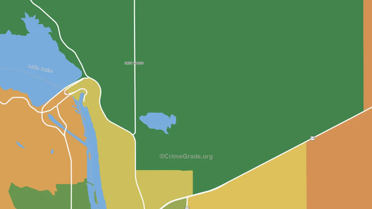 Eakin, SD Map of Vehicle Theft Rates