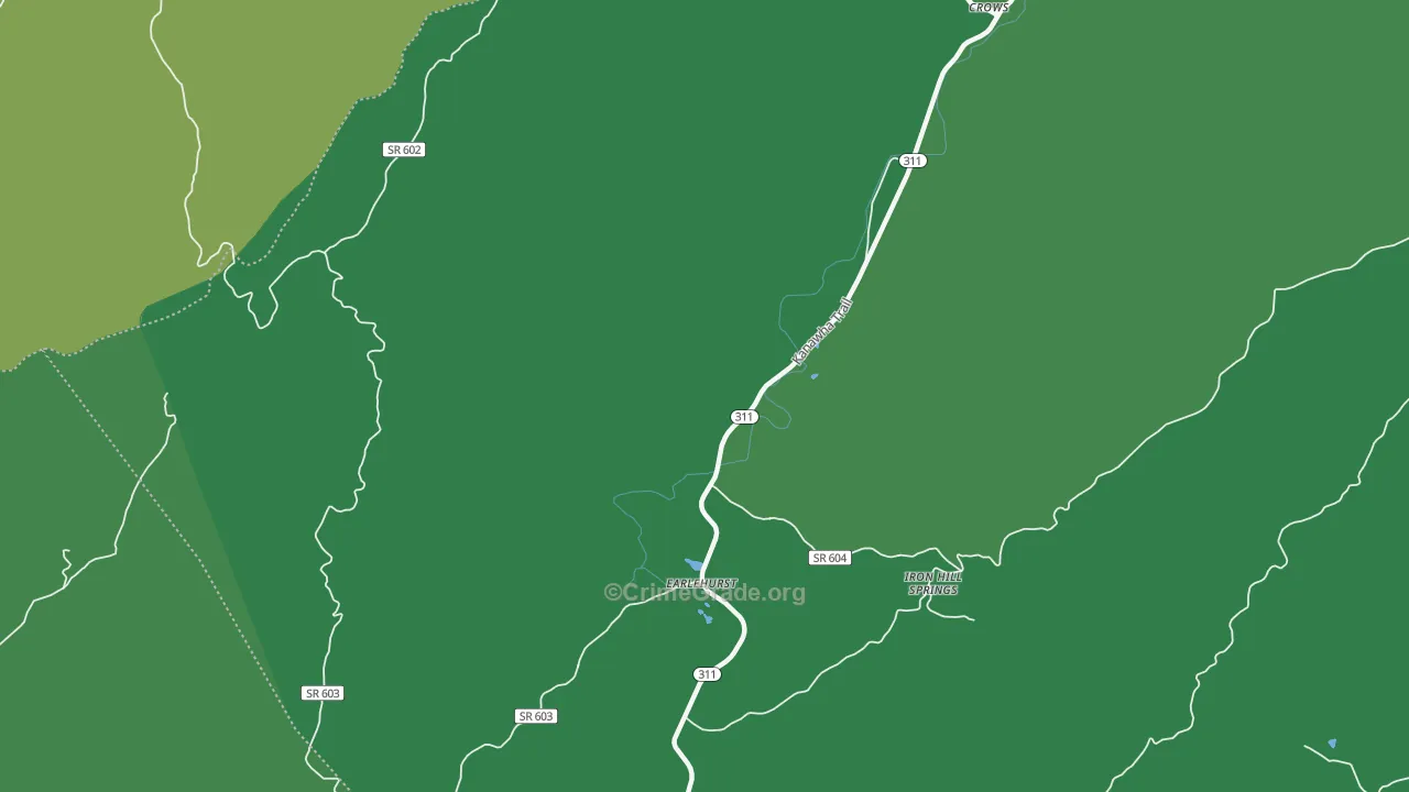 Earlehurst, VA Map of Vehicle Theft Rates