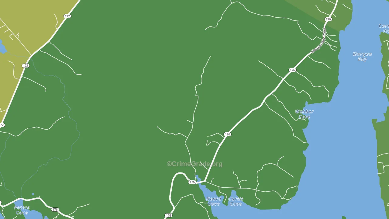 East Blue Hill, ME Map of Vehicle Theft Rates