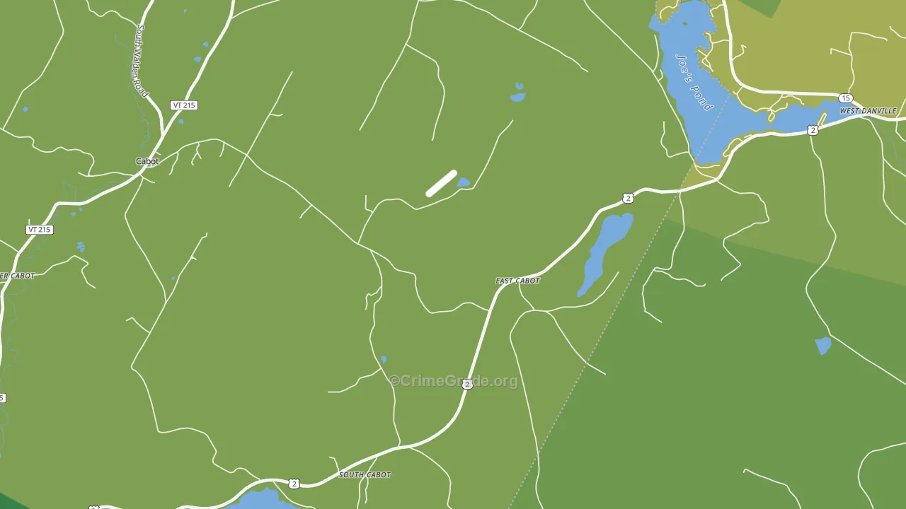 East Cabot, VT Map of Vehicle Theft Rates