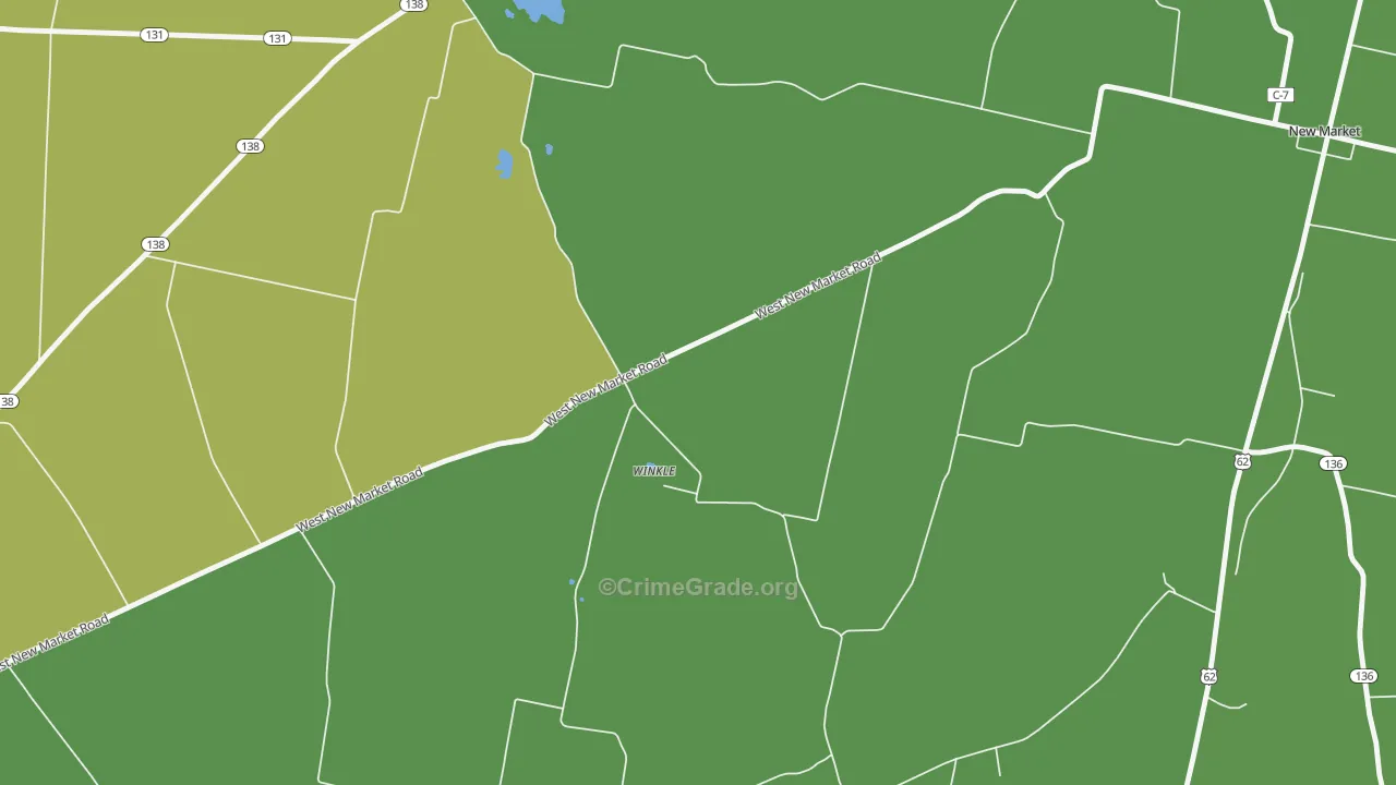 East Danville, OH Map of Vehicle Theft Rates