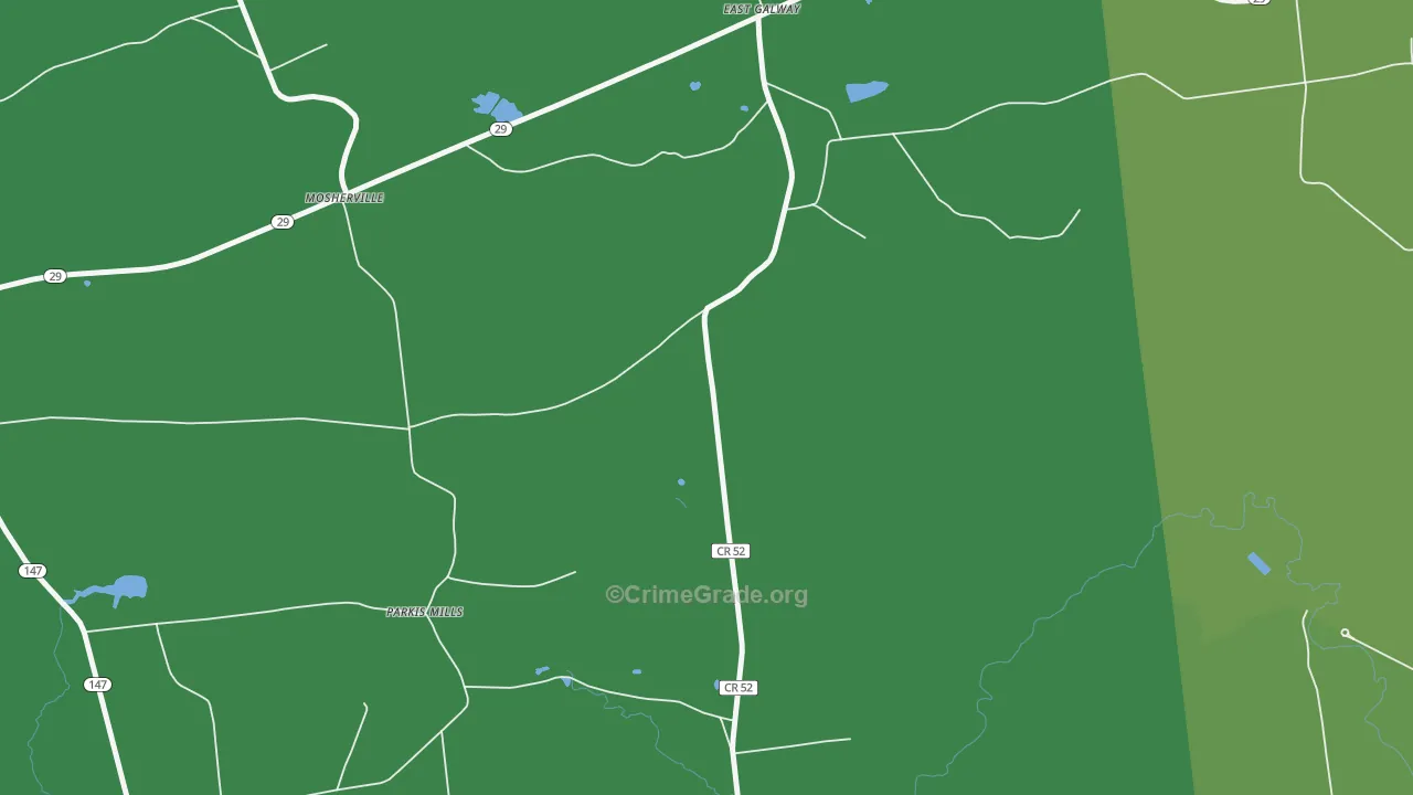 East Galway, NY Map of Vehicle Theft Rates