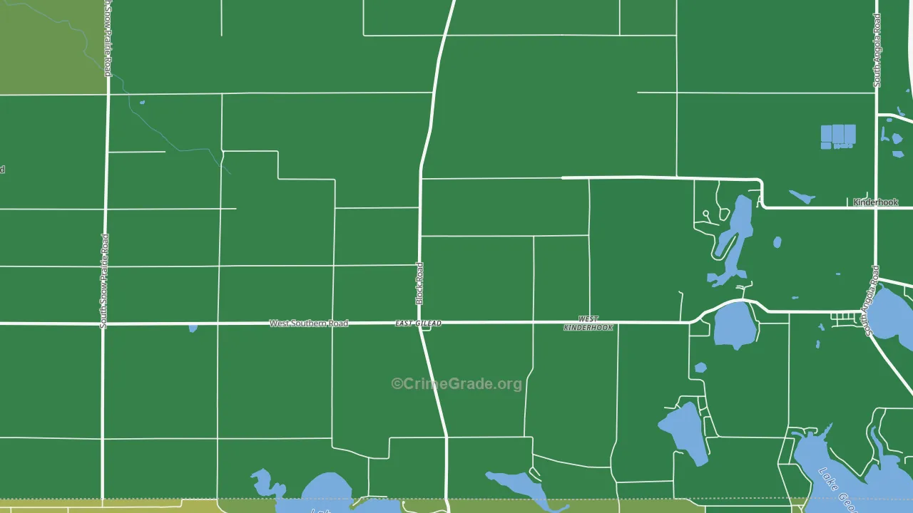 East Gilead, MI Map of Vehicle Theft Rates