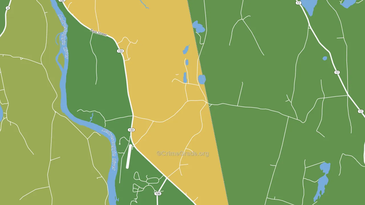 East Livermore, ME Map of Vehicle Theft Rates