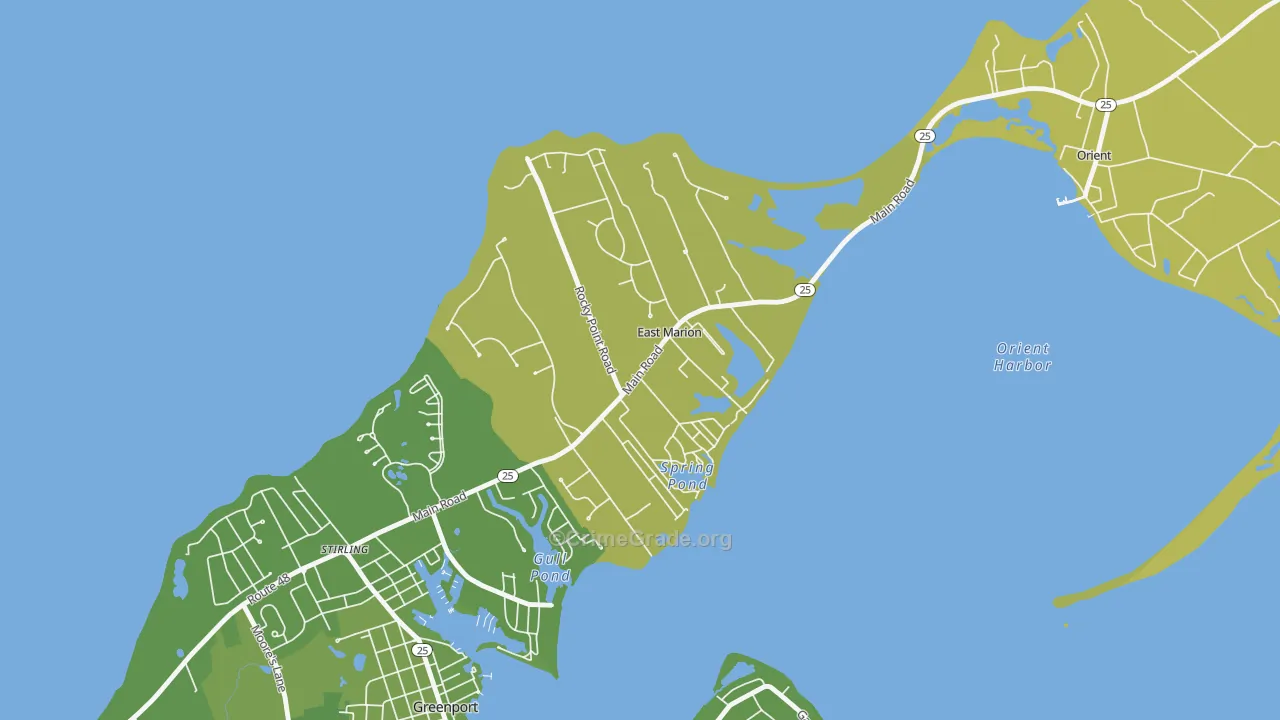 East Marion, NY Map of Vehicle Theft Rates