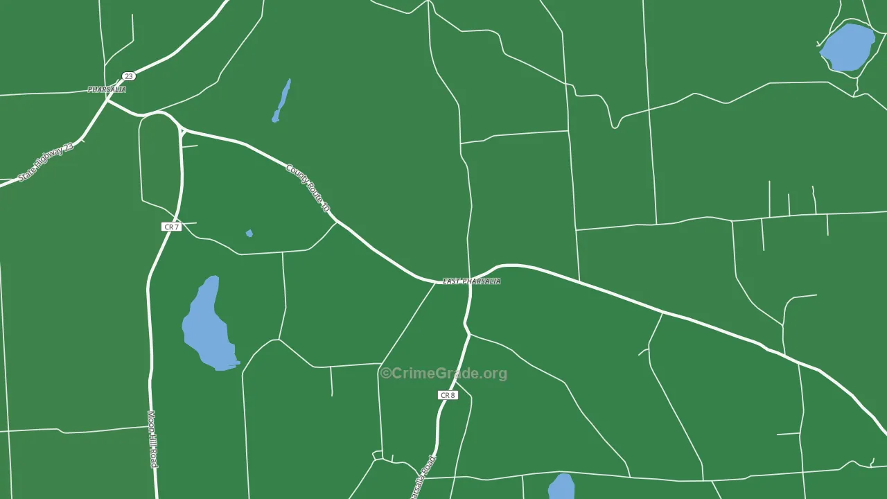 East Pharsalia, NY Map of Vehicle Theft Rates