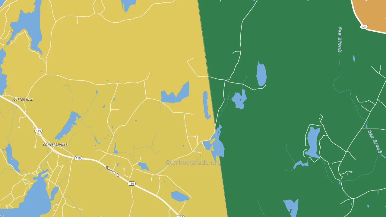 East Rindge, NH Map of Vehicle Theft Rates