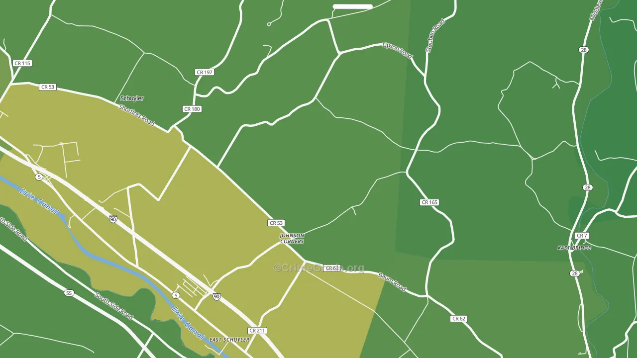 East Schuyler, NY Map of Vehicle Theft Rates